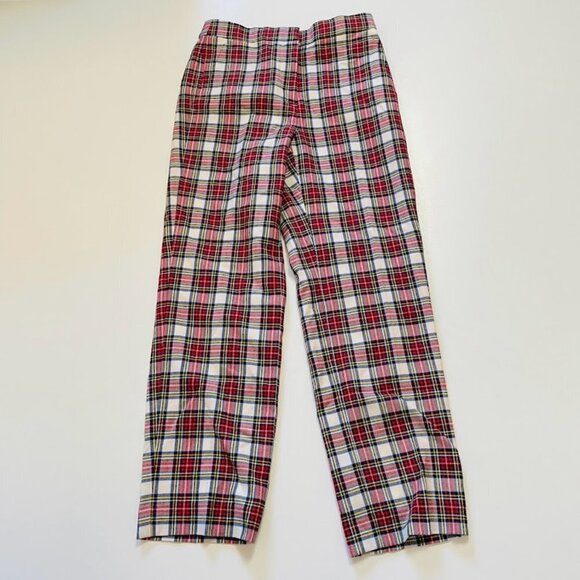 NWT J. Crew Pant Trouser Wool Snowy Stewart Plaid Straight Leg Holiday High Rise - Picture 15 of 16